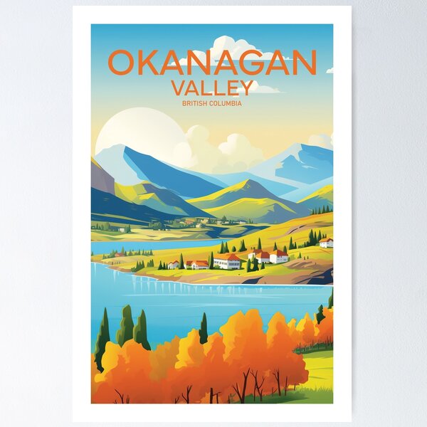 Item preview, OKANAGAN VALLEY TRAVEL ART designed and sold by MarkedArtPrints.