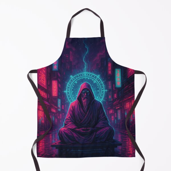Item preview, Inner Circuit – Cyberpunk Monk Meditation Poster designed and sold by Cottorm.