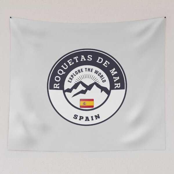Item preview, Roquetas de Mar Spain Black and White Crest designed and sold by World Designs.