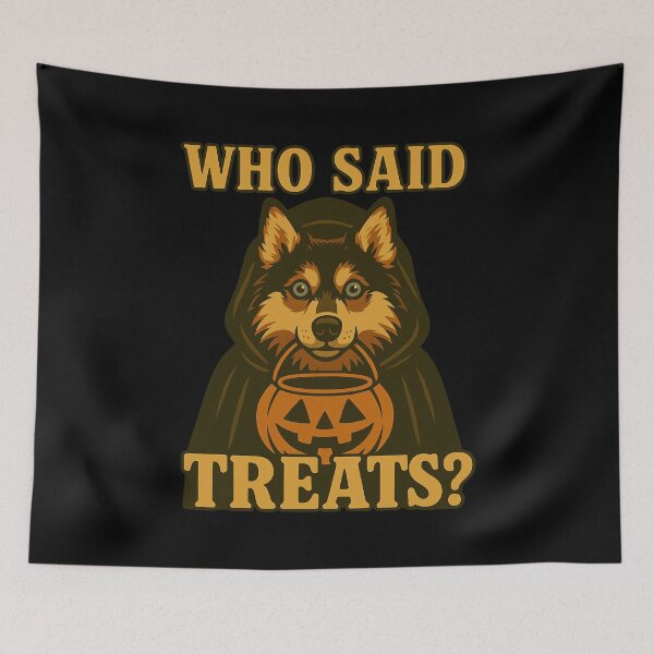 Item preview, Alaskan Klee Kai Halloween Who Said Treats Pumpkin Witch Costume Mom Dad Kids designed and sold by FurryHavenPH.