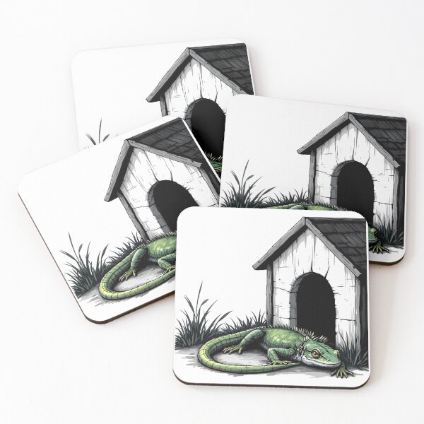 Item preview, A lizard lying next to the dog house designed and sold by DOG DESIGN.