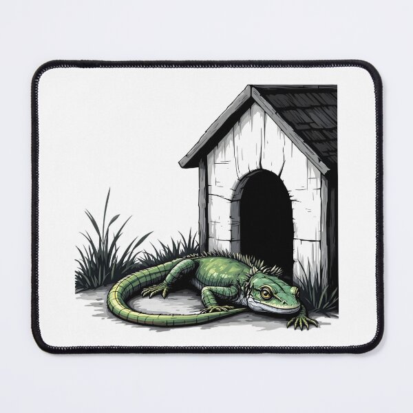 Item preview, A lizard lying next to the dog house designed and sold by DOG DESIGN.