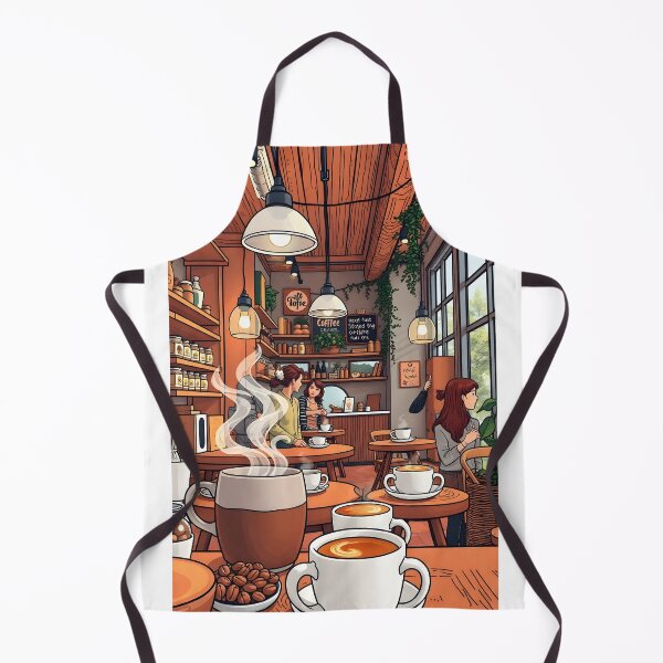 Item preview, Lush 3D Render of a Cheerful Hand-Drawn Style Coffee Shop Interior with Steaming Mugs and Cozy Atmosphere designed and sold by Jayara [Born To Reign].