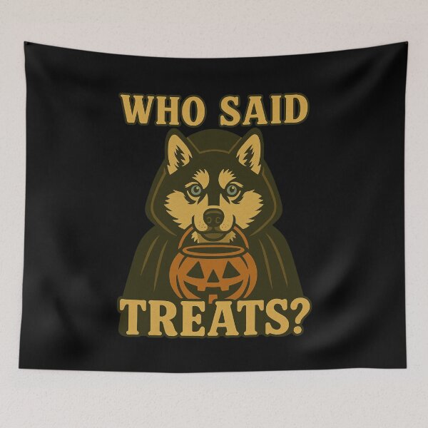 Artikelvorschau, Alaskan Klee Kai Halloween Who Said Treats Kürbis Hexe Kostüm Mama Papa Kinder entworfen und verkauft von FurryHavenPH.