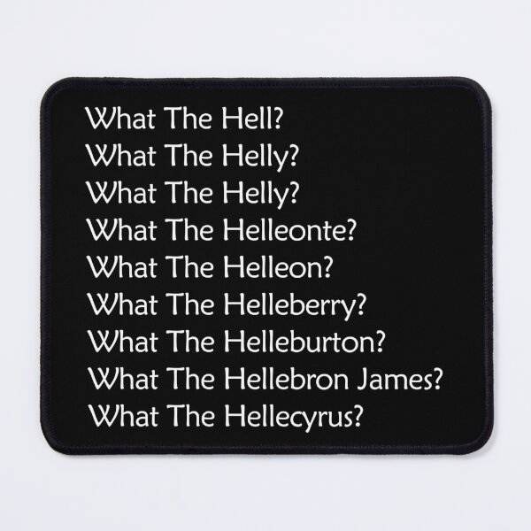 Item preview, What The Helly tiktok viral sound white on black designed and sold by shitpostee.