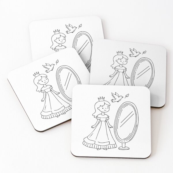 Item preview, Illustration of a queen standing in front of a mirror with a bird perched on the mirror designed and sold by rasagamastore.