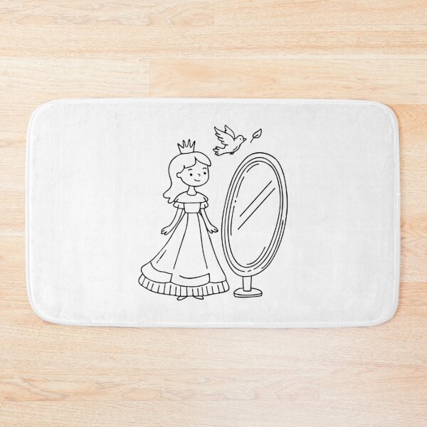 Item preview, Illustration of a queen standing in front of a mirror with a bird perched on the mirror designed and sold by rasagamastore.