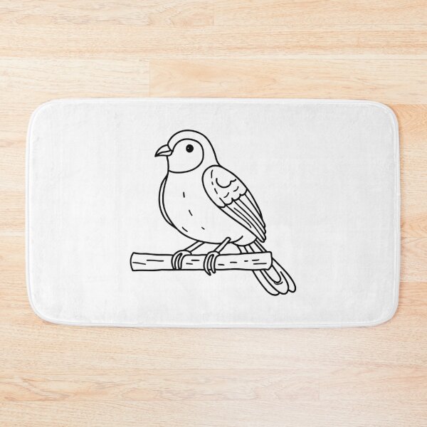 Item preview, Illustration of a small quelea bird perched on a dry branch designed and sold by rasagamastore.