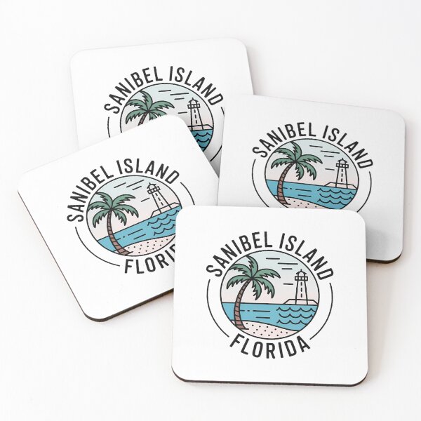 Item preview, Minimalist Sanibel Island Florida Line Art Sticker designed and sold by Horizon Tales.