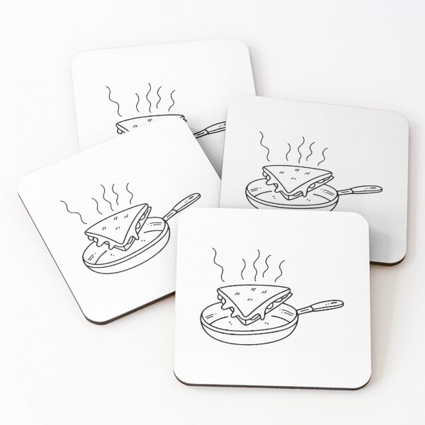 Item preview, Illustration of a quesadilla slice sliding off a hot pan with steam lines rising designed and sold by rasagamastore.