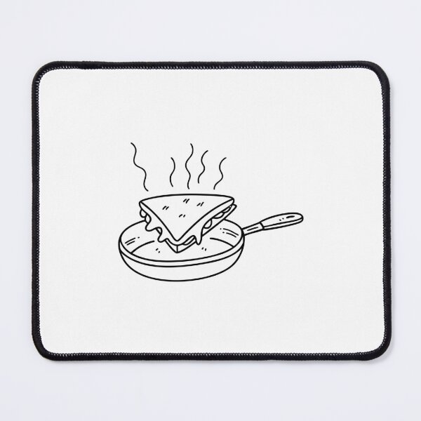 Item preview, Illustration of a quesadilla slice sliding off a hot pan with steam lines rising designed and sold by rasagamastore.