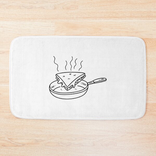 Item preview, Illustration of a quesadilla slice sliding off a hot pan with steam lines rising designed and sold by rasagamastore.