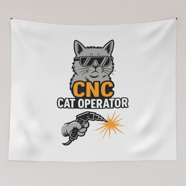 Item preview, CNC Cat Operator – Funny Welding Cat Machinist Design designed and sold by Nick29S.