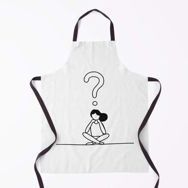 Item preview, Illustration of a person sitting under a giant question mark, holding their chin in thought designed and sold by rasagamastore.