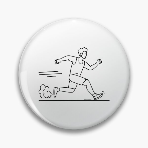 Item preview, Illustration of a man skidding to a stop with motion lines and dust trailing behind designed and sold by rasagamastore.