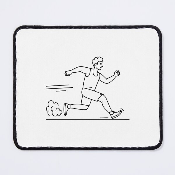 Item preview, Illustration of a man skidding to a stop with motion lines and dust trailing behind designed and sold by rasagamastore.