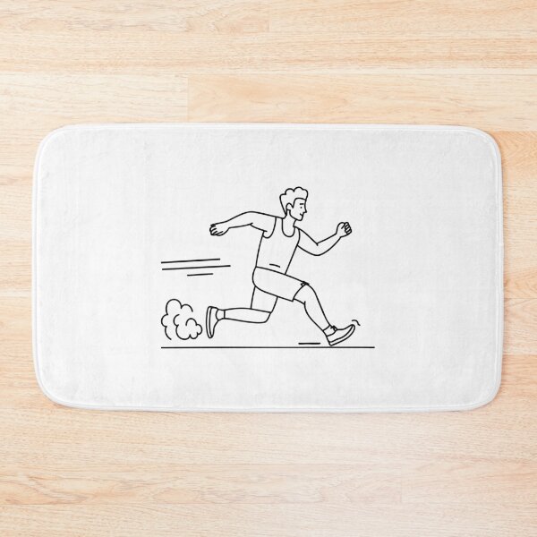 Item preview, Illustration of a man skidding to a stop with motion lines and dust trailing behind designed and sold by rasagamastore.