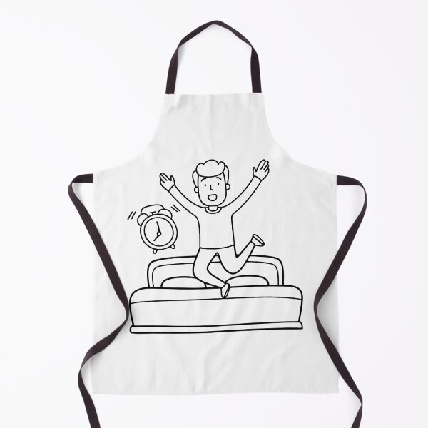 Item preview, Illustration of a person jumping out of bed as their alarm starts to ring designed and sold by rasagamastore.