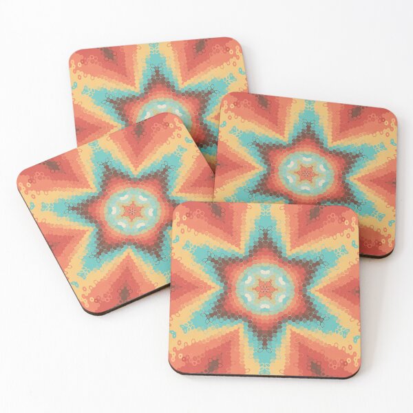 Item preview, Hex Mandala Orange Blue and Yellow designed and sold by WormholeOrbital.