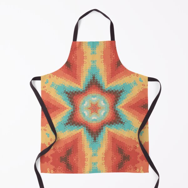 Item preview, Hex Mandala Orange Blue and Yellow designed and sold by WormholeOrbital.