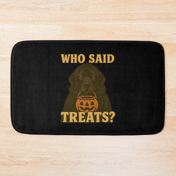 Artikelvorschau, Schwarzer Labrador Halloween Who Said Treats Kürbis Hexe Kostüm Mama Papa Kinder entworfen und verkauft von FurryHavenPH.