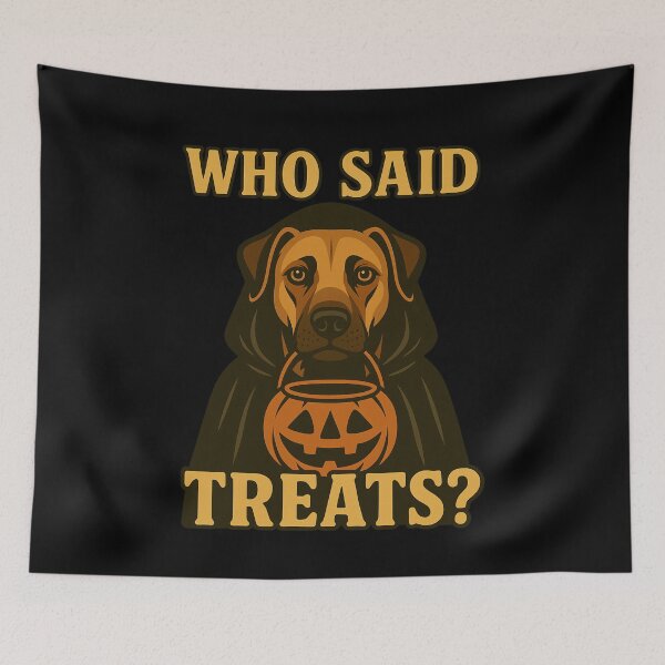 Artikelvorschau, Black Mouth Cur Halloween Who Said Treats Kürbis Hexe Kostüm Mama Papa Kinder entworfen und verkauft von FurryHavenPH.