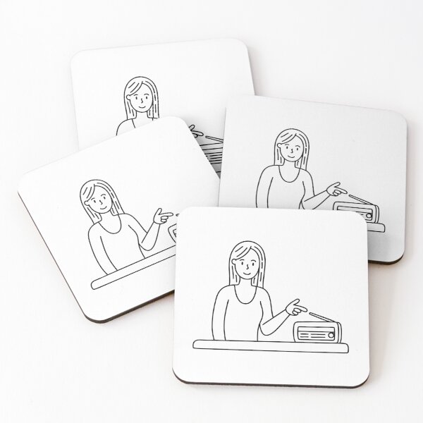 Item preview, Illustration of a person turning off a noisy radio in a peaceful room designed and sold by rasagamastore.