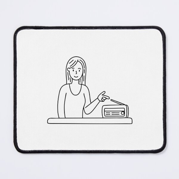 Item preview, Illustration of a person turning off a noisy radio in a peaceful room designed and sold by rasagamastore.