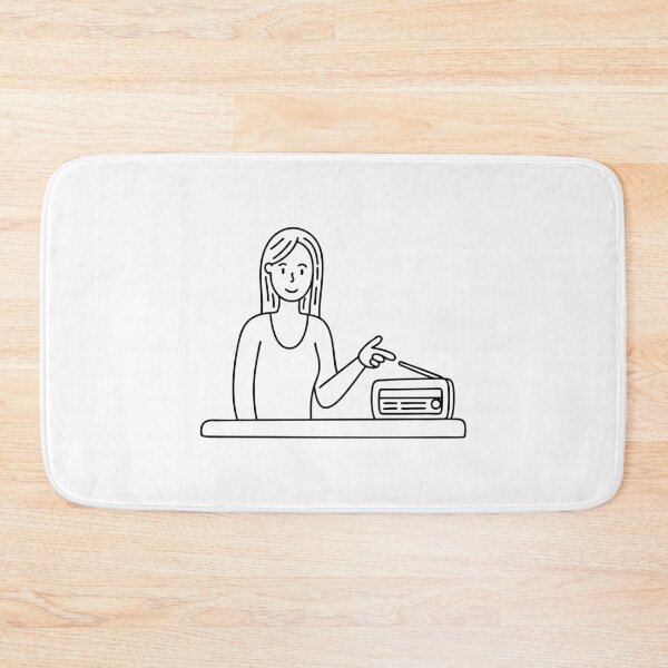 Item preview, Illustration of a person turning off a noisy radio in a peaceful room designed and sold by rasagamastore.