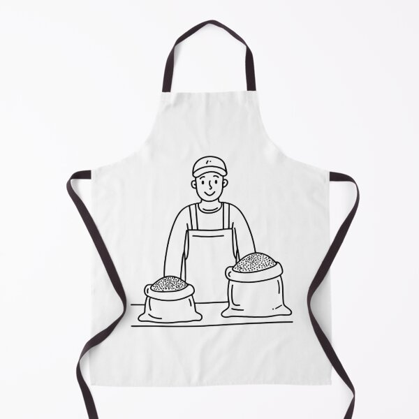 Item preview, Illustration of a market vendor offering sacks of quinoa grains designed and sold by rasagamastore.