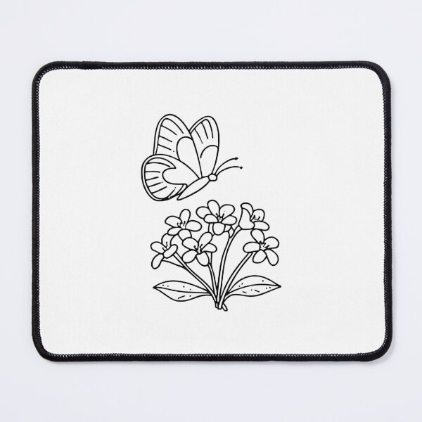 Item preview, Illustration of a butterfly hovering above a cluster of quisqualis flowers designed and sold by rasagamastore.