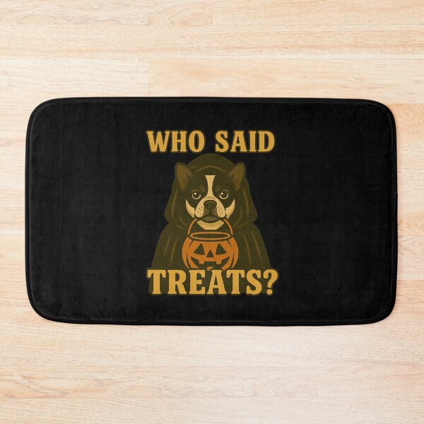 Item preview, Boston Terrier Halloween Who Said Treats Pumpkin Witch Costume Mom Dad Kids designed and sold by FurryHavenPH.