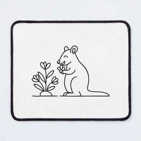 Item preview, Illustration of a quokka sitting under a small bush, nibbling a flower designed and sold by rasagamastore.