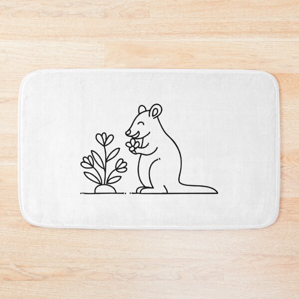 Item preview, Illustration of a quokka sitting under a small bush, nibbling a flower designed and sold by rasagamastore.