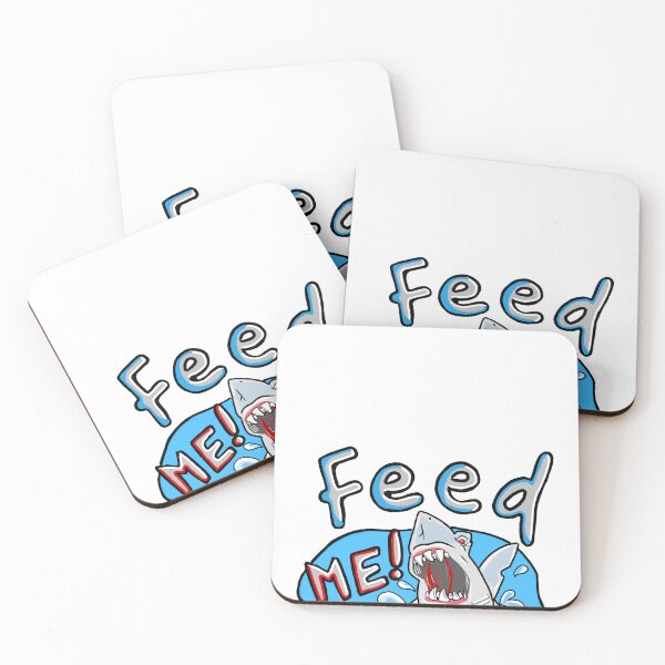 Item preview, Funny hungry Shark screaming feed me! designed and sold by CoolQueenKitty_Studios.