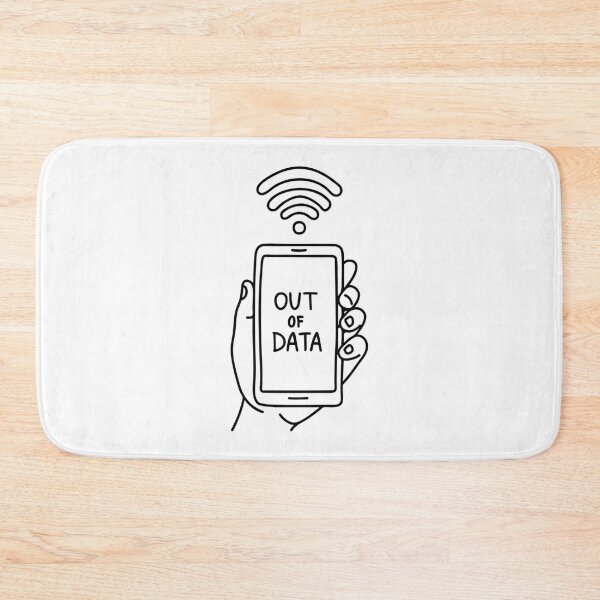 Item preview, Illustration of a phone screen showing Out of data and WiFi symbol designed and sold by rasagamastore.