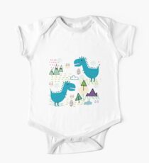 Cool T-rex Fun party teal #homedecor One Piece - Short Sleeve