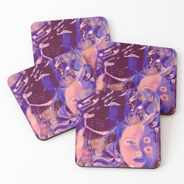 Item preview, Lion and Woman Abstract Portrait with Daisies designed and sold by kristanbilling.