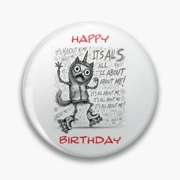 Item preview, Quirky cartoon "It's All About Me" birthday card designed and sold by Medjed-Studios.