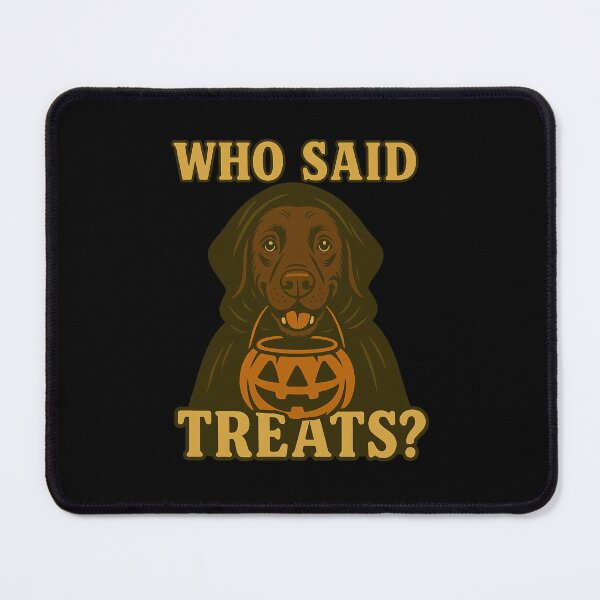 Item preview, Chocolate Labrador Halloween Who Said Treats Pumpkin Witch Costume Mom Dad Kids designed and sold by FurryHavenPH.