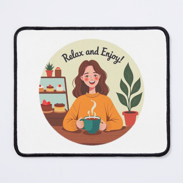 Item preview, Motivational coffee lover RELAX AND ENJOY! designed and sold by Giulivo Store Graphic.