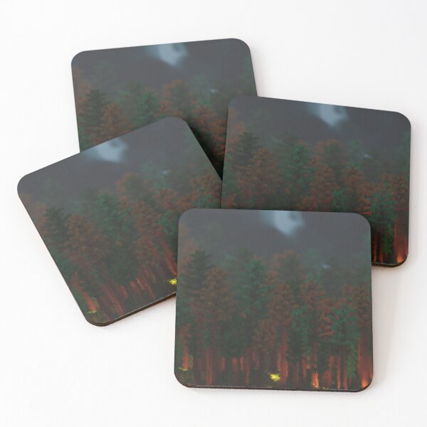 Item preview, Old Growth ( Voxel Trees - Blurry ) Night designed and sold by PotatoVonEpicus.
