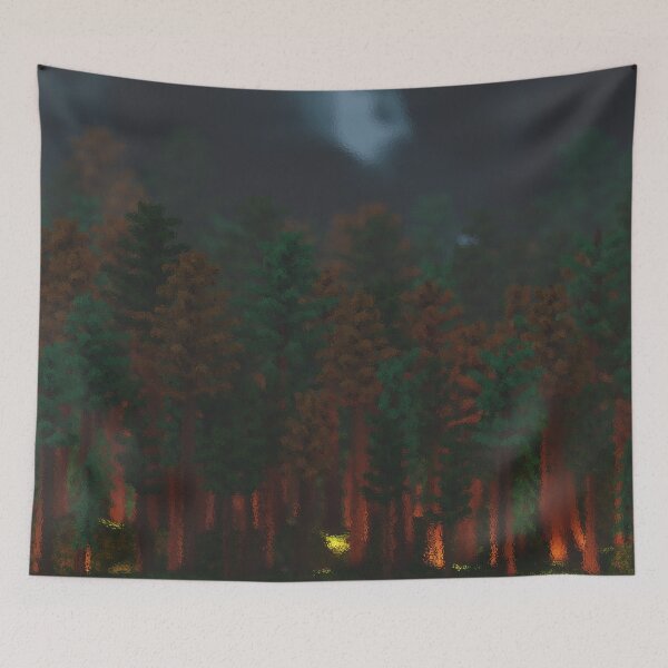 Item preview, Old Growth ( Voxel Trees - Blurry ) Night designed and sold by PotatoVonEpicus.