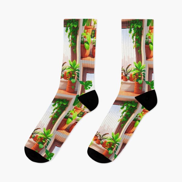 Item preview, Lush 3D Render of a Vibrant Urban Jungle Apartment Window with Stylized Houseplants and City Skyline View designed and sold by Jayara [Born To Reign].