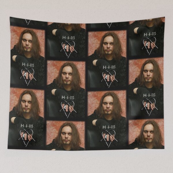 Item preview, Ville Valo _beard image with heartagram designed and sold by MusicVibesTee.