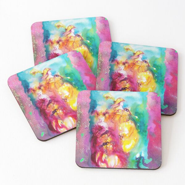 Item preview, RONDO IN LAGOON / Venetian Masquerade Night Ladies Watercolor by Bulgan Lumini designed and sold by BulganLumini.
