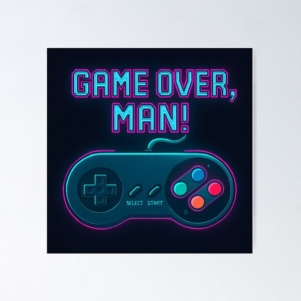 Item preview, Game Over, Man! - Retro Gaming Controller designed and sold by Amelia Design.
