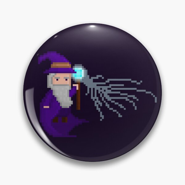 Item preview, Pixel Art Grumpy Wizard Casting Magic Spell designed and sold by Dugolivia.