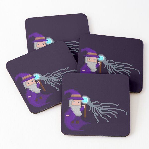 Item preview, Pixel Art Grumpy Wizard Casting Magic Spell designed and sold by Dugolivia.
