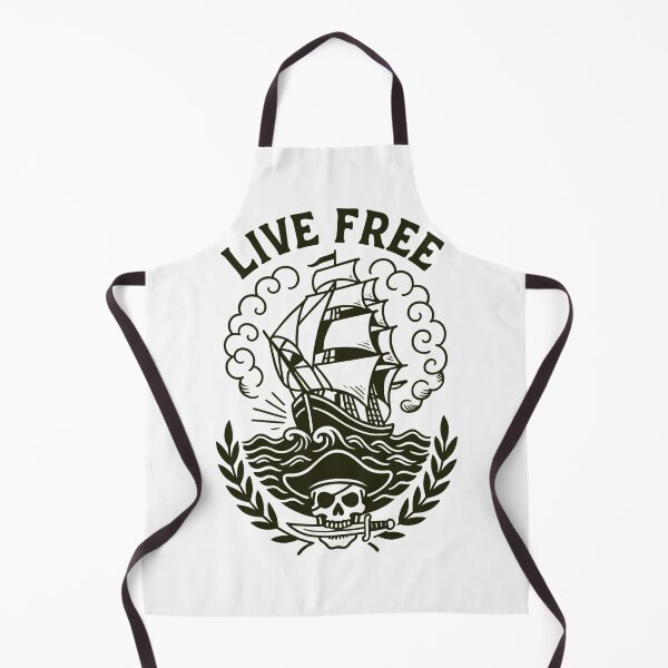 Item preview, Live Free Sailor Pirate Biker Old School Tattoo designed and sold by RustBreaker.